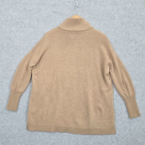 Joie Womens Small Wool Cashmere Camel Beige Long Sleeve Turtleneck Sweater - Picture 7 of 13